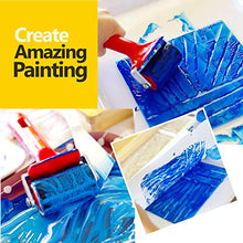 Load image into Gallery viewer, UCEC 3 PCS Rubber Rollers, Durable Hard Rubber Brayer Rollers for Crafting, Glue Roller Paint Brush for Printmaking Stamping Gluing, Anti Skid Tape Construction (2.4”, 5.9”, 7.9”)