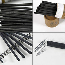 Load image into Gallery viewer, MyLifeUNIT Vine Charcoal Sticks, Willow Sketch Charcoal Pencils for Drawing, Pack of 25 (7-9 MM Dia)