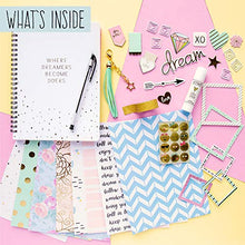 Load image into Gallery viewer, STMT DIY Journaling Set by Horizon Group USA, Personalize & Decorate Your Planner/Organizer/Diary with Stickers,Gems,Glitter Frames,Glitter Clips,Magnetic Bookmarks,Tassel Keychain & More.Pen Included