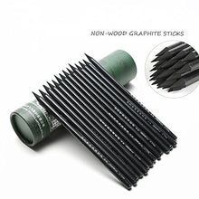 Load image into Gallery viewer, Artist Charcoal Sticks 24 PCS Professional Manga Non-wood Woodless Sketch Drawing Charcoal Pencil Black / Graphite / Soft