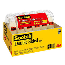 Load image into Gallery viewer, Scotch Double Sided Tape, 1/2 in x 500 in, 6 Dispensered Rolls (6137H-2PC-MP)