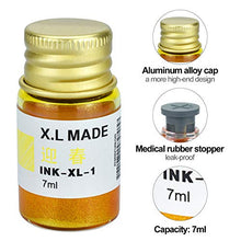 Load image into Gallery viewer, Calligraphy Ink Set, 12 Colors Dipped Pen Inks Gold Powder Non-Carbon Drawing Ink, Calligraphy Fountain Pen Inks for Writing, Art, Gift, Craft Calligrapher Inks Kit - (7ml,12 Colors)