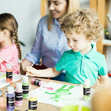 Load image into Gallery viewer, Magicfly 30 Colors Acrylic Paint Set (2fl oz/60ml Each), Non-Toxic Craft Paints with 3 Brushes, for Multi-Surface Paint on Canvas, Paper, Wood, Stone, Ceramic and Model