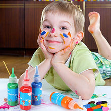 Load image into Gallery viewer, Homkare Finger Paint 12 Colors Non Toxic Washable Finger Paints for Toddler Kids Finger Paint Set for DIY Crafts Painting (12 x 30ml/1.01 fl.oz)