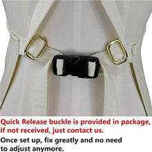 Load image into Gallery viewer, Sturdy Thick Professional Artist Apron, Cross Back + Fasten/Quick Release Buckle + 6 Pockets with 1 Zipper Pocket + 2 Towel Loops For Artist Kitchen, Adjustable M to XXL, 27"X31" - 100% Cotton Canvas