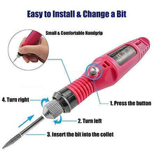 Load image into Gallery viewer, Afantti Electric Micro Engraver Pen Mini DIY Engraving Tool Kit for Metal Glass Ceramic Plastic Jewelry with Scriber Etcher 30 Bits and 8 Stencils