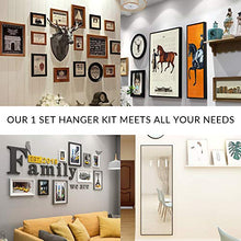 Load image into Gallery viewer, Picture Hangers, Quality Picture Hanging Kit, 225pcs Heavy Duty Frame Hooks Hardware with Nails, Hanging Wire, Screw Eyes, D Ring and Sawtooth for Wall Mounting