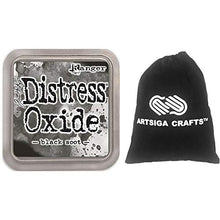 Load image into Gallery viewer, Ranger Ink Tim Holtz Distress Oxides Ink Pad Black Soot 1-Pack Bundled with 1 Artsiga Crafts Small Project Bag