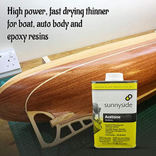 Load image into Gallery viewer, Sunnyside 1-Pint Acetone with Centaurus AZ Resistant Glove for Cosmetics Textiles Automotive Colorless Cleanup Dried Latex Epoxy Fiberglass Resins Ink Rust Adhesives Lacquers Fast Drying No Residue