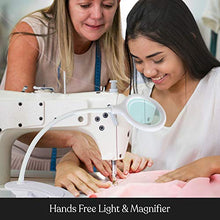 Load image into Gallery viewer, Brightech LightView Portable - Battery Powered Magnifying Glass with Bright LED Light, Stand & Clamp - Magnifying Lamp for Mobile Estheticians, Makeup Artists, Painting, Sewing, Crafts, Reading