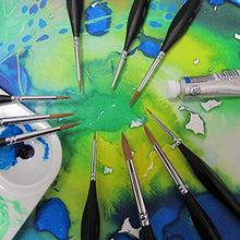 Load image into Gallery viewer, Detail Paint Brushes Set 10pcs Miniature Brushes for Fine Detailing & Art Painting - Acrylic, Watercolor,Oil,Models, Warhammer 40k.
