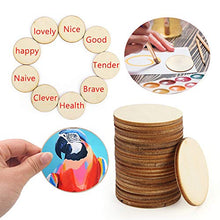 Load image into Gallery viewer, WLIANG 25 Pcs 4 Inch Unfinished Wood Circles Round Disc Cutouts, Natural Blank Wooden Rounds Cutouts, Blank Round Wooden Circles for DIY Crafts, Painting, Staining, Coasters Making, Home Decorations
