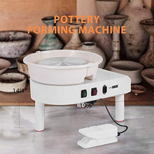 Load image into Gallery viewer, VIVOHOME 25CM Pottery Wheel Forming Machine 350W Electric DIY Clay Tool with Foot Pedal and Detachable Basin for Ceramic Work Art Craft White