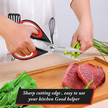 Load image into Gallery viewer, Kitchen Shears, iBayam 2-Pack Kitchen Scissors Heavy Duty Meat Scissors, Dishwasher Safe Cooking Scissors, Multipurpose Stainless Steel Sharp Utility Food Scissors for Chicken, Poultry, Fish, Herbs