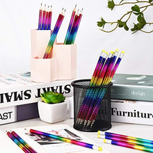 Load image into Gallery viewer, 48 Pieces Rainbow Color Pencils Colorful Wood Pencils Bright Round Pencils with Eraser Top for Home Office School Classroom Supplies