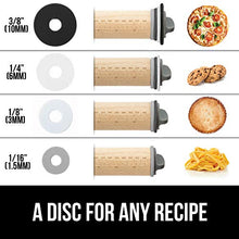 Load image into Gallery viewer, Gorilla Grip Premium Rolling Pin, Adjustable Dough Roller Solid Beechwood, Removable Thickness Rings to Measure Doughs Professional Home Kitchen Baking Utensil, Pizza Pies, Black Gray White Light Gray