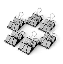Load image into Gallery viewer, 120Pcs Binder Clips - Paper Clamps Assorted Sizes, Paper Binder Clips, Metal Fold Back Clips with Box for Office, School and Home Supplies