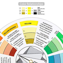 Load image into Gallery viewer, 2 Pieces Color Wheel, Paint Mixing Learning Guide Art Class Teaching Tool Color Wheels for Makeup Blending Board Chart Color Mixed Guide Mix Colours (5.5 Inch/ 14 cm)