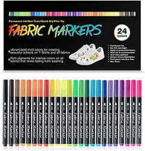 Load image into Gallery viewer, Fabric Pens Permanent No Bleed DAPAWIN Shirt Markers Fabric Markers for T Shirts Markers for Shoes Fabric Permanent Markers Fabric Paint Markers for Clothes Permanent Markers for Fabric