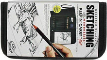 Load image into Gallery viewer, Drawing and Sketching Pencil Set In Zippered Carrying Case