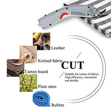 Load image into Gallery viewer, MXBAOHENG Wbt-1 Electric Fabric Scissors Rechargeable Shears Portable Cloth Cutter with a Battery Two Blades for Carpet/Leather/Rubber/Paperboard