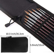 Load image into Gallery viewer, Sable Watercolor Brushes, Fuumuui 9pcs Detail to Thick Round Pointed Paint Brushes Kolinsky Superior Sable Hair Artist Brushes Perfect for Watercolor Gouache Acrylic Ink Painting