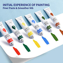 Load image into Gallery viewer, TOPELEK 29pcs Acrylic Paint Set, 24 Colors, 3 Paintbrushes, 1 Palette, 1 Canvas,Perfect for Canvas, Wood, Ceramic, Fabric etc, Good Blending & Rich Pigments for Beginner, Professional, Students