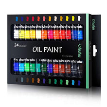 Load image into Gallery viewer, Ohuhu Oil Paint Set, 24 Oil-Based Colors, Artists Paints Oil Painting Set, 12ml x 24 Tubes Great Back To School Mother's Day Gifts Ideal