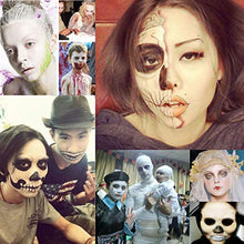 Load image into Gallery viewer, CCbeauty Special Effects White Clown Makeup White Face Paint Foundation Cream Compact Cosplay Gothic Vampire Zombie Concealer and Powder Puff