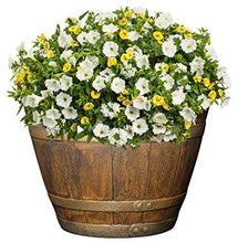 Load image into Gallery viewer, Classic Home and Garden 72 Whiskey Barrel, 15", Distressed Oak
