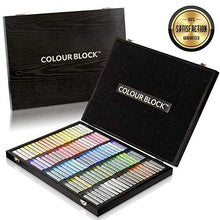 Load image into Gallery viewer, COLOUR BLOCK 100pc Soft Pastel Art Set in Wooden Case I Artist Grade Square Chalk Pastels I suitable for Beginners, Students, Experienced Artists For Homes or Art Class