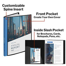 Load image into Gallery viewer, Dunwell Binder with Plastic Sleeves (Black), 24-Pocket Bound Presentation Book with Clear Sleeves, Displays 48 Pages of 8.5x11" Paper, Sheet Protector Binder, Portfolio Folder