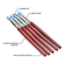 Load image into Gallery viewer, Meta-U 5 Pcs Clay Color Sculpting Shapers – Flexible Rubber Tip Shaping Pen Wipe Out Painting Brushes Carving Tools