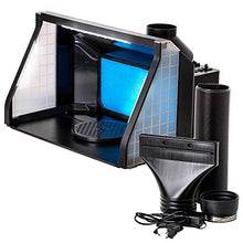 Load image into Gallery viewer, Master Airbrush Extra Large Dual Fan Lighted Portable Hobby Airbrush Spray Booth with LED Lighting for Painting All Art, Cake, Craft, Hobby, Nails, T-Shirts & More. Includes 6 Foot Exhaust Hose