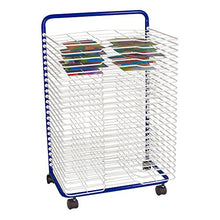 Load image into Gallery viewer, Sprogs Art Drying Rack, 23 3/4" W x 17 1/2" D x 38" H, Blue/White, SPG-LED1027W-SO