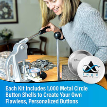 Load image into Gallery viewer, INEX Life Button Maker Machine Kit 58mm (2 ¼ inch)| Industrial Circle Cutter Punch Press - Includes All Pieces for 1,000 Metal Badge Buttons