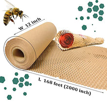 Load image into Gallery viewer, AVITINOSK Honeycomb Cushioning Wrap Paper, 12"x 168' Upgrade Protective Packaging Roll, Eco-Friendly Biodegradable & Recyclable Alternative to Bubble Wrap for Packing Storing & Moving Protect Items