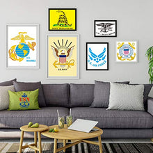 Load image into Gallery viewer, 9 Pack 6.4x7 Inch American Paintings Flag Stencil Military Series Stencil Template Marine Corps/Army/Air Force for Wood, Fabric, Paper, Airbrush, Rock and Wall Art