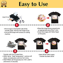 Load image into Gallery viewer, TransOurDream Tru-Iron on Heat Transfer Paper for Dark Fabric (4 Sheets, 8.5x11'') Iron-on Transfers Paper for T Shirts Printable Heat Transfer Vinyl for Inkjet Printer (TOD-7-4)