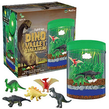 Load image into Gallery viewer, Light-Up Terrarium Kit for Kids with 5 Dinosaur Toys, STEM Educational DIY Science Project - Create Your Customized Mini Dinosaur Garden for Children - Best Gift for Boys and Girls Age 3, 4, 5, 6, 7