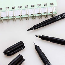 Load image into Gallery viewer, Calligraphy Pens Pack of 3 Small, Medium and Large for Hand Lettering, Art Drawing, Sketching, Scrapbooking - Beginner Kit with Fadeproof Black Ink