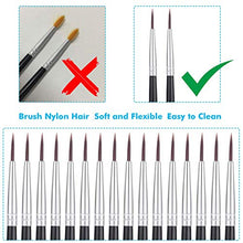 Load image into Gallery viewer, Miniature Detail Paint Brush, Anezus 30 Pcs Fine Small Paintbrushes Watercolor Artists Paint Brushes for Acrylics Oil Model Craft Nail Detail Painting, Size 00