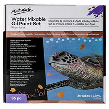 Load image into Gallery viewer, Mont Marte Premium H2O Water Mixable Oil Paint Set, 36 Piece, 18ml Tubes. Mixable with a Range of Mediums. Easily Washes Up with Water.