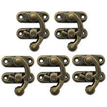 Load image into Gallery viewer, Cyful 5pcs Retro Vintage Style Swing Bag Clasp Closure Lock Latch for Furniture Wooden Box Jewelry Case Bronze Tone