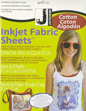 Load image into Gallery viewer, Jacquard Inkjet Fabric Sheets 8.5inX11in 10/Pkg-100% Cotton Percale