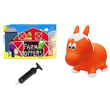 Load image into Gallery viewer, Farm Hoppers Bouncing Inflatable Animals - Award Winning Ride On Bouncy Animal Jumper Toy for Children, BPA, Latex Free Plastic, Easy Use Hand Pump