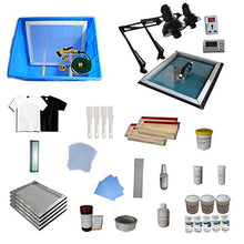 Load image into Gallery viewer, INTBUYING 4 Color 4 Station Screen Printing Kit T-Shirt Screen Printing Machine