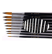 Load image into Gallery viewer, Grocery House Paintbrushes (9 Pack), Long Handle Round Brush Set 0-16#, Art Paint Brushes for Acrylic, Oil, Watercolors