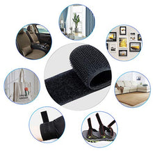 Load image into Gallery viewer, 15Pcs Professional Self Adhesive Hook and Loop Sticky Back Fastener, Double-Sided Fasten Interlocking Tape for Home and Office Use, 1.2 x 4.7 Inch
