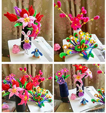 Load image into Gallery viewer, Pipe Cleaners Craft Chenille Stems with Bumps 100 pcs Multicolour Chenille Stems Pipe Cleaners Handmade DIY Art Craft Material